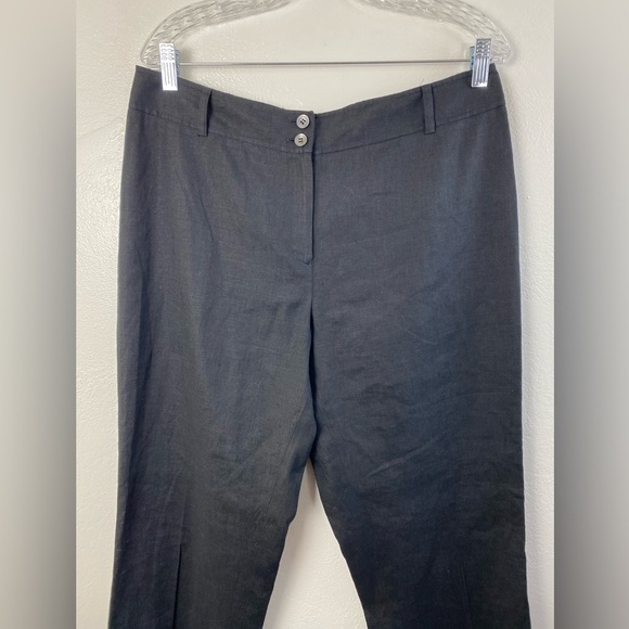 Linen Stretch Anne Klein Wide Leg Summer Beach Vacation Pants size 14 Petite - Picture 8 of 10